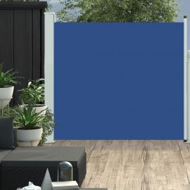 Udtrækkeligt sidemarkise til terrasse blå 170x300 cm , hemmetshjarta.dk