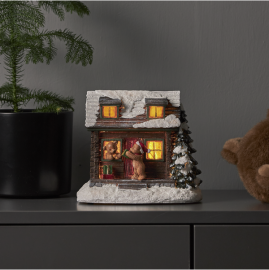 Julepynt LED Tedville Hus Bamse , hemmetshjarta.dk