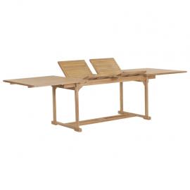 Spisebord til haven udtrækbart (180-280)x100x75 cm massiv teaktræ , hemmetshjarta.dk