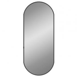 Vægspejl oval sort 60x25 cm , hemmetshjarta.dk