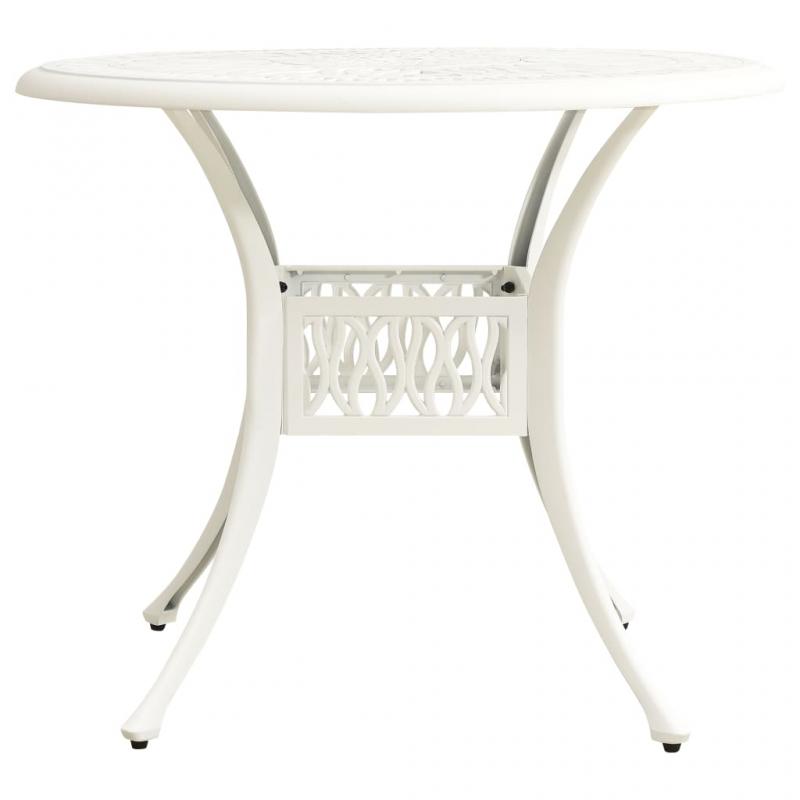 Sofabord til have  90x74 cm hvid stbt aluminium , hemmetshjarta.dk