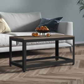 Sofabord 90x40x45 cm grå og sort MDF og jern , hemmetshjarta.dk