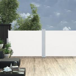 Udtrækkeligt sidemarkise til terrasse cremehvid 120x1000 cm dobbelt , hemmetshjarta.dk