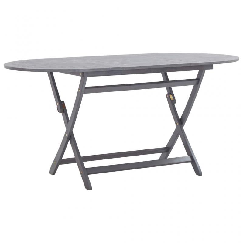 Sammenklappeligt spisebord til have 160x85x75 cm massivt akacietr , hemmetshjarta.dk