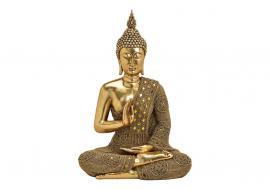 Dekoration Buddha guld polyresin (B/H/D) 34x49x22cm , hemmetshjarta.dk