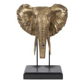 Dekoration Statue Elephant 42x30x56 cm Guld Polyresin , hemmetshjarta.dk