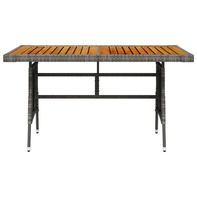 Spisebord til have 130x70x72 cm gr kunstrattan massiv akacie , hemmetshjarta.dk