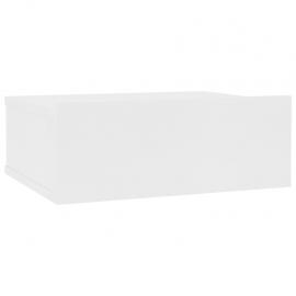Sengebord svævende 30 x 30 x 15 cm hvid , hemmetshjarta.dk