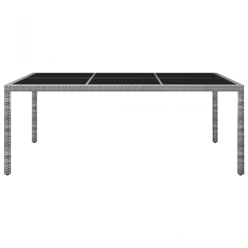 Spisebord til have 200x150x74 cm gr kunstrattan , hemmetshjarta.dk