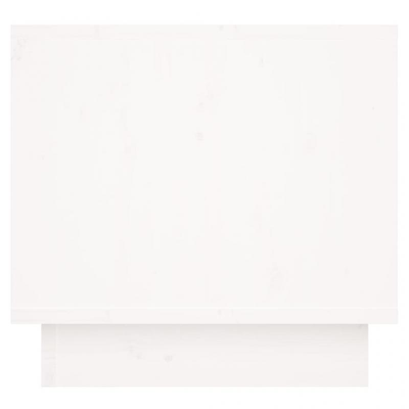 Sengebord 34x34x32 cm massiv fyrretr hvid , hemmetshjarta.dk