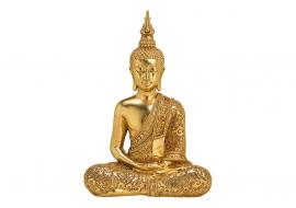 Dekoration Buddha guld polyresin (B/H/D) 26x35x13cm , hemmetshjarta.dk