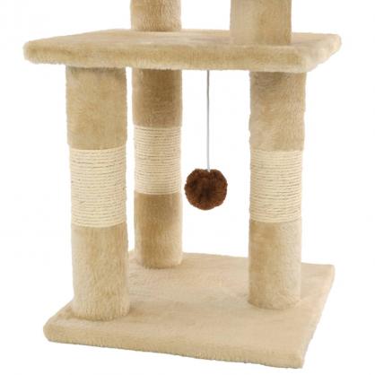 kradsetr med sisal-kradsestolper til katte 65 cm beige , hemmetshjarta.dk