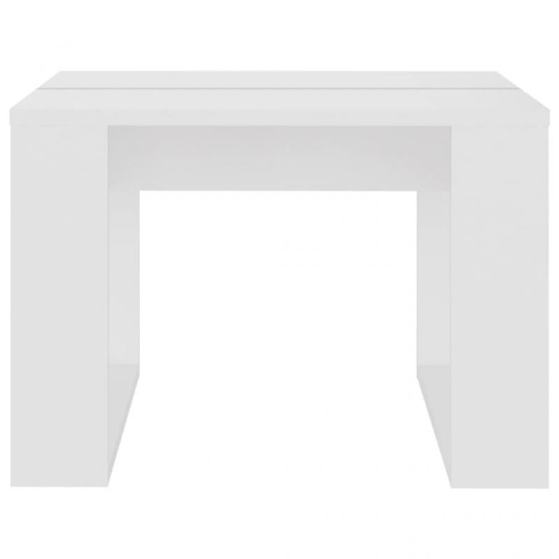 Sidebord 50x50x35 cm hvidt konstrueret tr , hemmetshjarta.dk