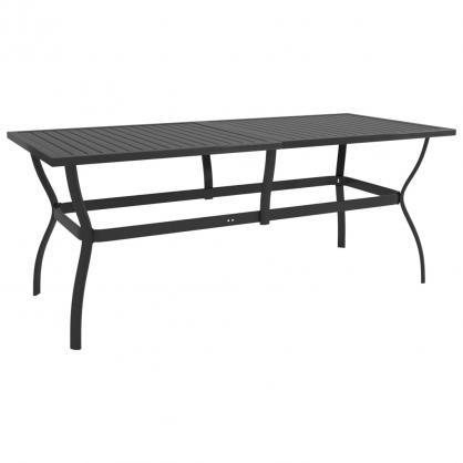 Spisebord til have 190x80x72 cm antracit stl , hemmetshjarta.dk