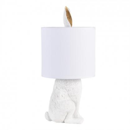 Bordlampe Kanin Hvid  20x45 cm E27/max 1x60W , hemmetshjarta.dk