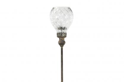 A Lot Dekoration - Lanterne Lyselygte Glas Lyric Stick 12x16 65cm , hemmetshjarta.dk
