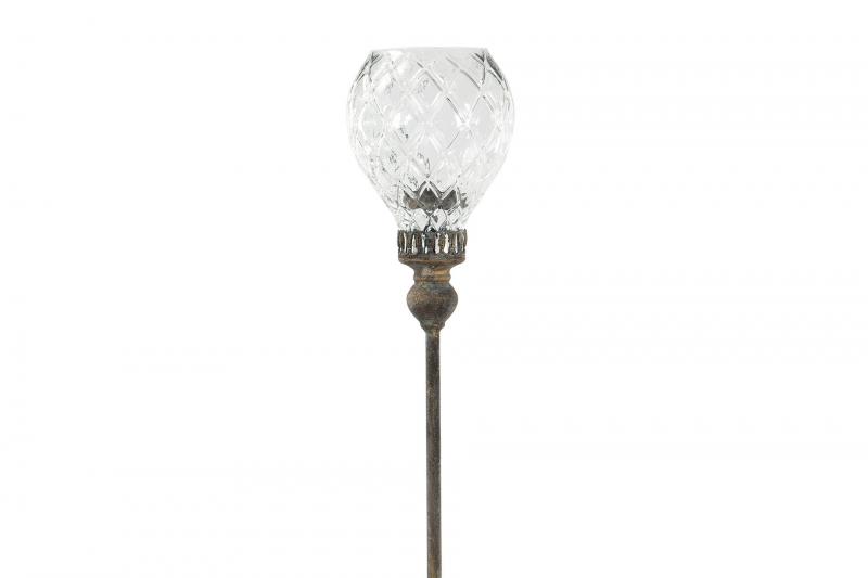 A Lot Dekoration - Lanterne Lyselygte Glas Lyric Stick 12x16 65cm , hemmetshjarta.dk