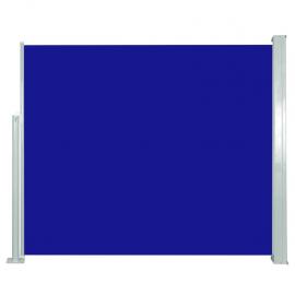 Udtrækkeligt sidemarkise til terrasse blå 120x300 cm , hemmetshjarta.dk