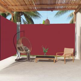 Udtrækkeligt sidemarkise til terrasse rød 220x600 cm dobbelt , hemmetshjarta.dk