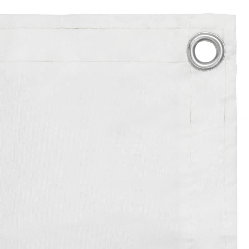Balkonskrm hvid 90x600 cm oxford stof , hemmetshjarta.dk