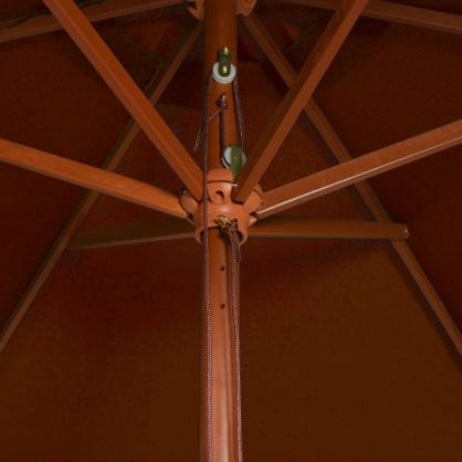 Parasol med trstang 200x300 cm terracotta , hemmetshjarta.dk