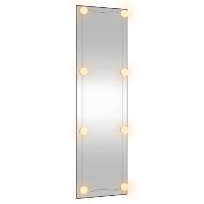 Vgspejl med LED-belysning rektangulrt 30x100 cm glas , hemmetshjarta.dk