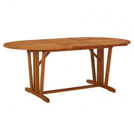 Spisebord til haven udtrækbart (150-200)x100x75 massivt eukalyptustræ , hemmetshjarta.dk