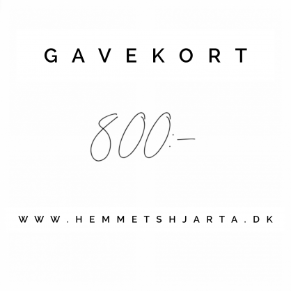 Gavekort - 800:- dkk , hemmetshjarta.dk