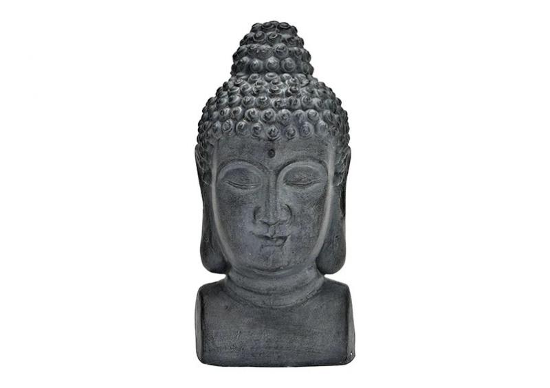 Dekoration Buddha gr hoved polyresin (B/H/D) 15x31x16cm , hemmetshjarta.dk