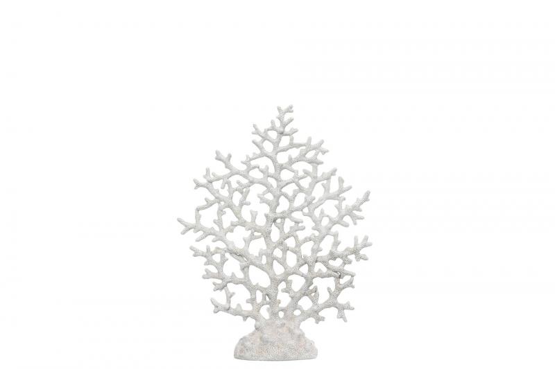 A Lot Dekoration - Dekoration Koral Slim White Poly 2x26x34cm , hemmetshjarta.dk