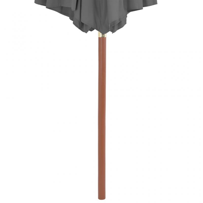 Parasol med trstang 300 cm antracit , hemmetshjarta.dk