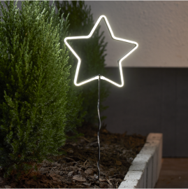 Udendørs dekoration Silhouette NeonStar Star Batteridrevet 58x22cm 72 Lys , hemmetshjarta.dk