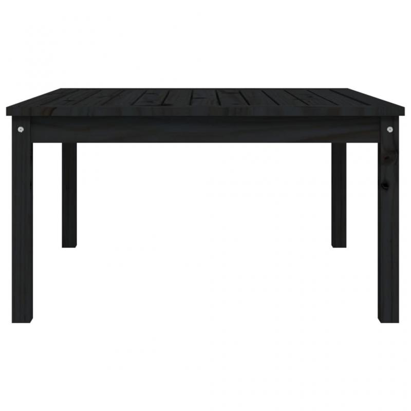 Spisebord til have 82,5x82,5x45 cm sort massiv fyrretr , hemmetshjarta.dk