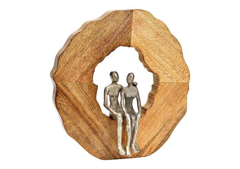 Dekorativ skulptur mangotr, figurer slv (B/H/D) 30x33x8cm , hemmetshjarta.dk