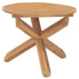 Spisebord til have Ø 90x75 cm massiv teaktræ , hemmetshjarta.dk