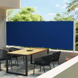 Udtrækkeligt sidemarkise til terrasse blå 160x600 cm , hemmetshjarta.dk