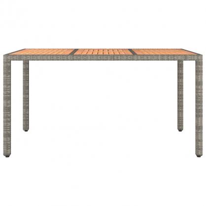 Spisebord til have 150x90x75 cm gr kunstrattan & massiv akacie , hemmetshjarta.dk