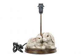 A Lot Dekoration - Lampefod Kaniner Poly 22x22x40,5cm , hemmetshjarta.dk