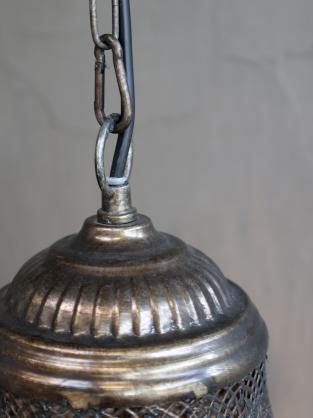 Chic Antique Loftslampe gl. m. mnster H60/46 cm antique bronze , hemmetshjarta.dk