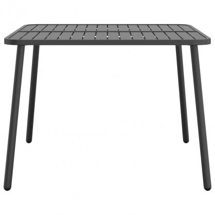 Spisebord til have 100x100x71 cm antracit stl , hemmetshjarta.dk