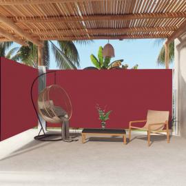 Udtrækkeligt sidemarkise til terrasse rød 180x600 cm dobbelt , hemmetshjarta.dk