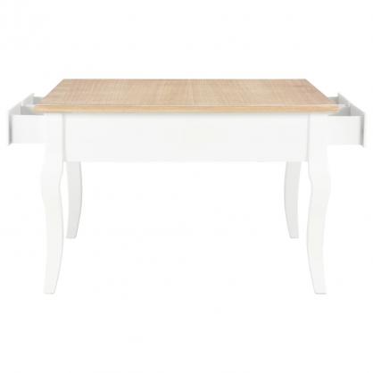 Sofabord klassisk 80x80x50 cm hvidt tr , hemmetshjarta.dk