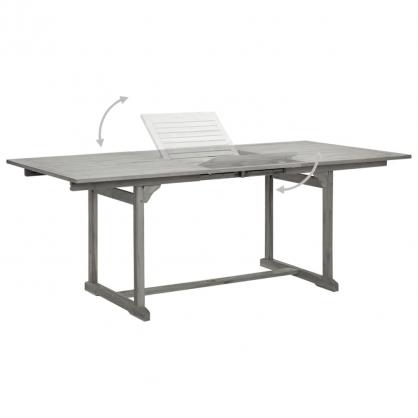 Spisebord til haven udtrkbart (150-200)x100x75 cm massivt akacietr , hemmetshjarta.dk