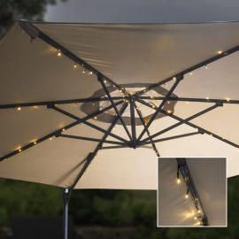 Solar lampe LED sløjfe til parasol 130 cm , hemmetshjarta.dk