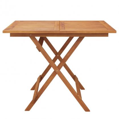 Sammenklappeligt spisebord til have 90x90x75 cm massivt akacietr , hemmetshjarta.dk
