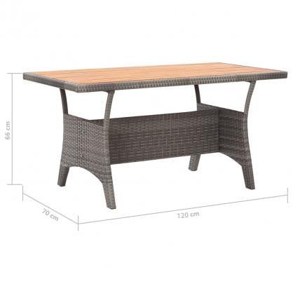 Spisebord til have 120x70x66 cm grt massivt akacietr , hemmetshjarta.dk