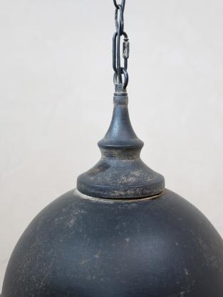 Chic Antique Lampe industri med prismer H31,5 / 31,5 cm antik sort , hemmetshjarta.dk