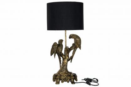 A Lot Dekoration - Bordlampe Fugle Guld Brun Poly 22x45cm , hemmetshjarta.dk