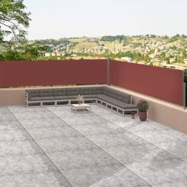 Udtrækkeligt sidemarkise til terrasse brun 117x1200 cm dobbelt , hemmetshjarta.dk