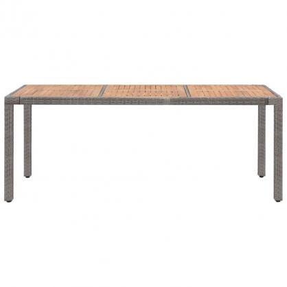 Spisebord til have 190x90x75 cm gr kunstrattan massivt akacietr , hemmetshjarta.dk